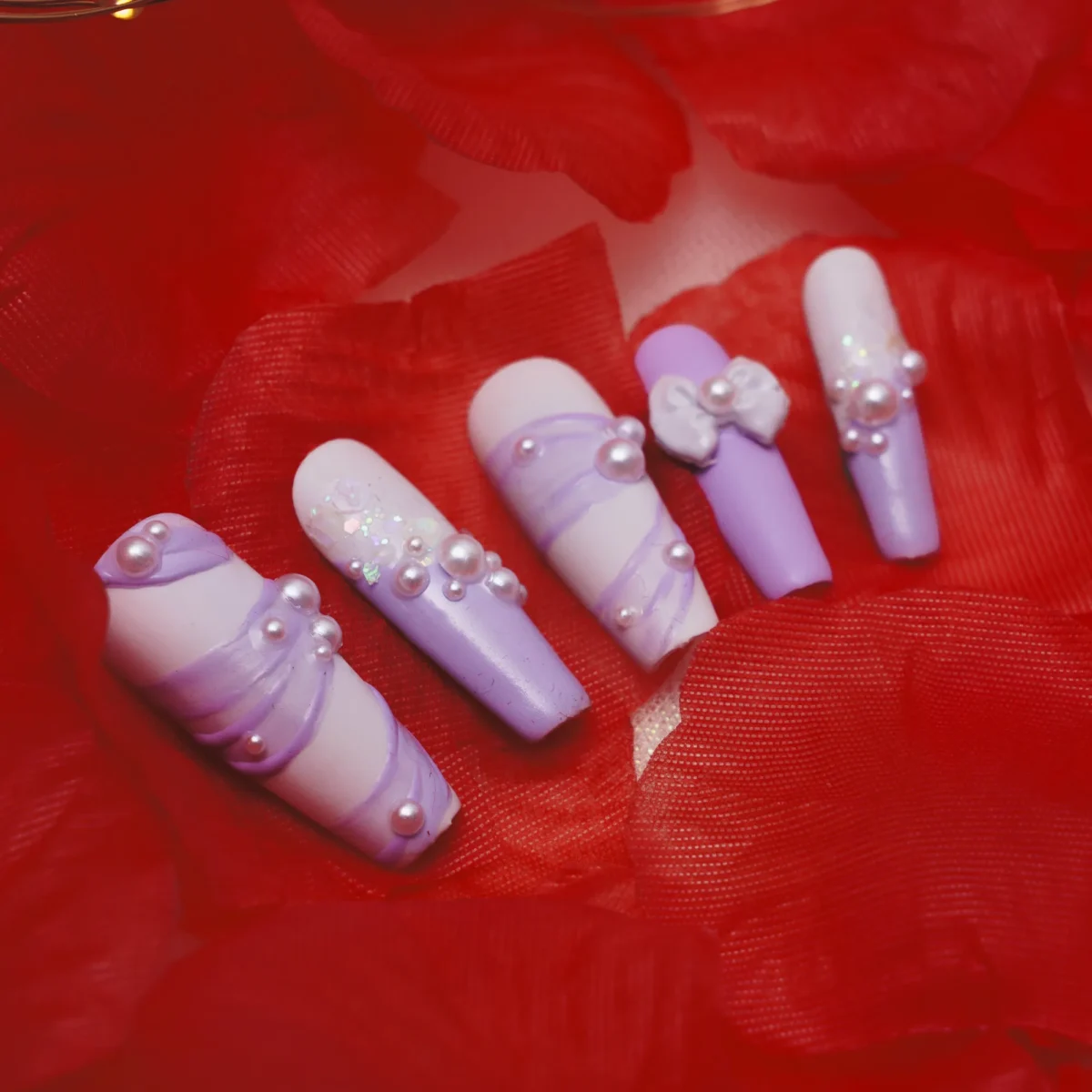 Pearl Purple Embellished Elegance - Image 2