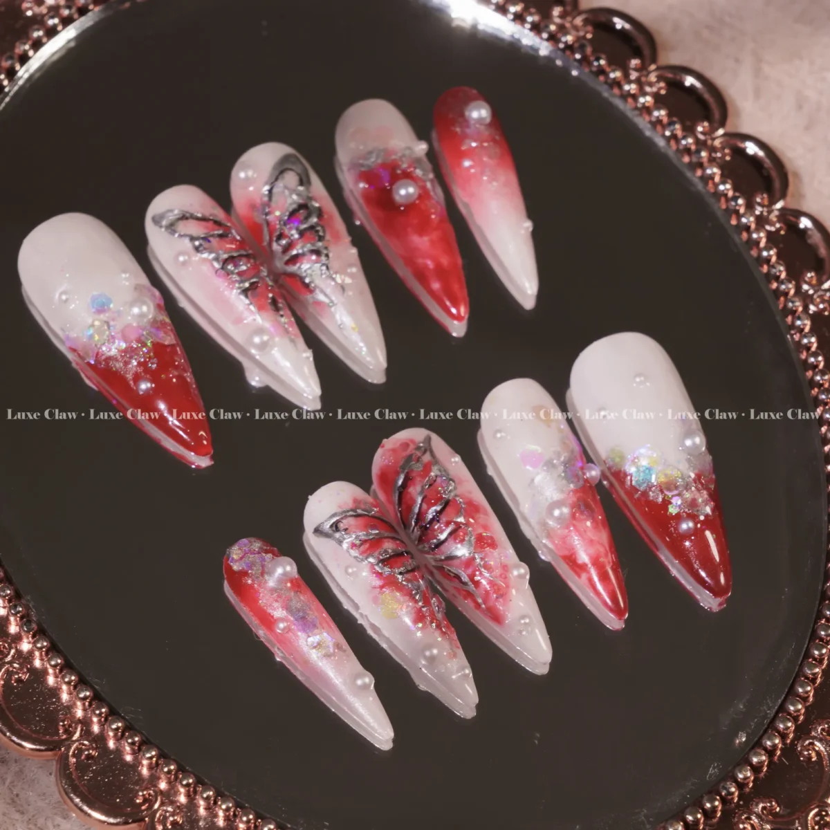 Red-White Gradient with Butterfly - Image 2