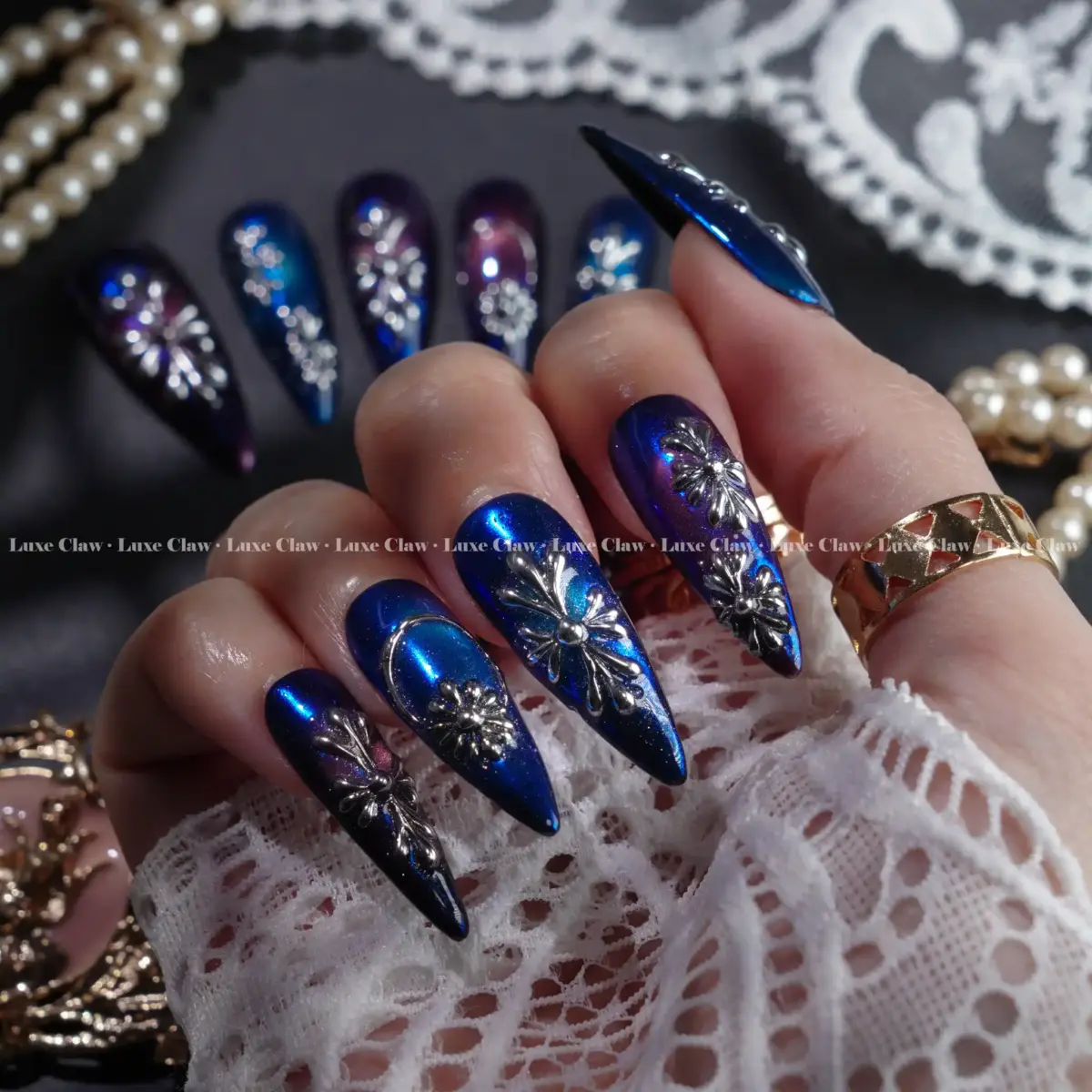 Deep Black Gothic Patterns - Image 4