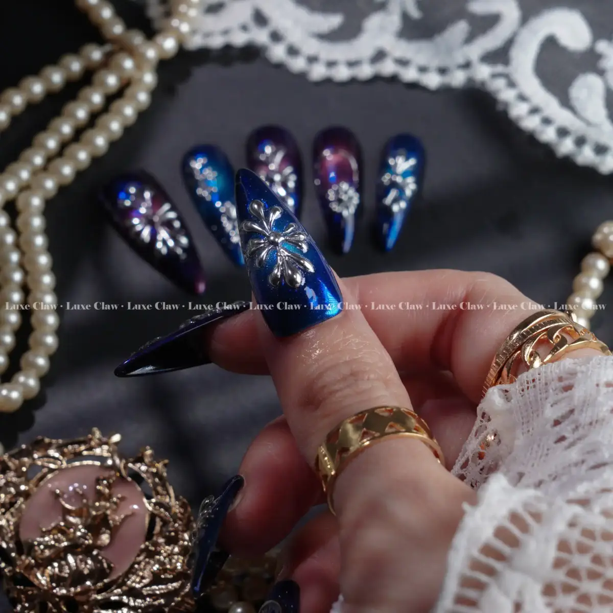 Deep Black Gothic Patterns - Image 5