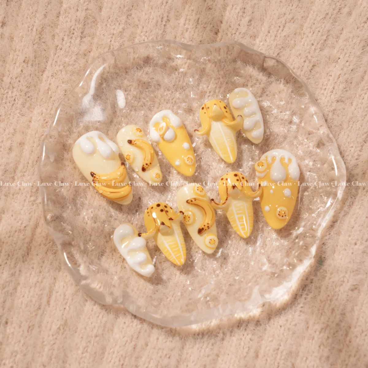 Banana Smoothie 3D Gel Nails Set - Image 2