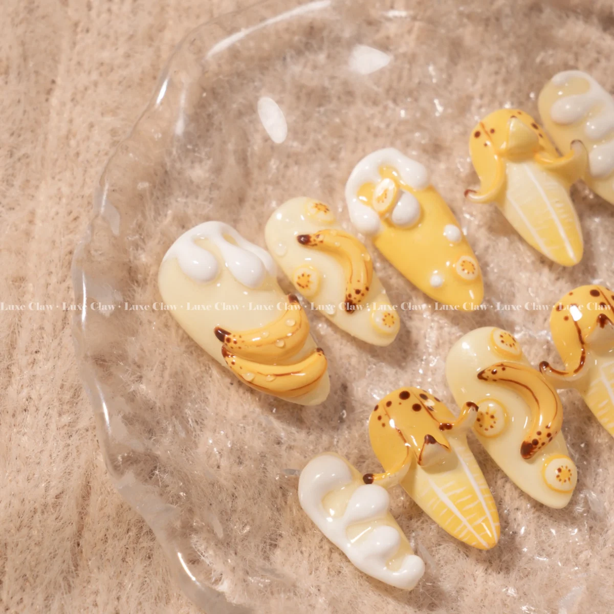 Banana Smoothie 3D Gel Nails Set - Image 3