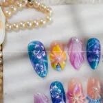 Mermaid Hibiscus Tide press on nails