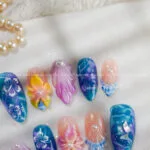 Mermaid Hibiscus Tide press on nails
