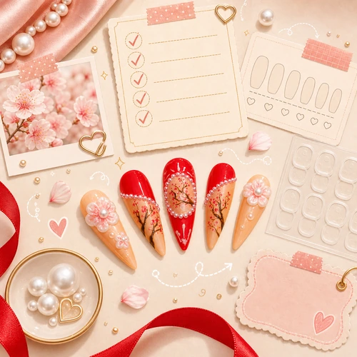 Handmade press-on nails buyer checklist for size shape and wear plan in new comic style
