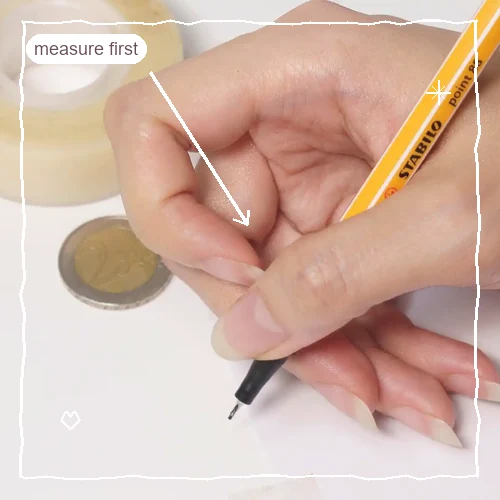 Short press on nails fit starts with measuring the natural nail width
